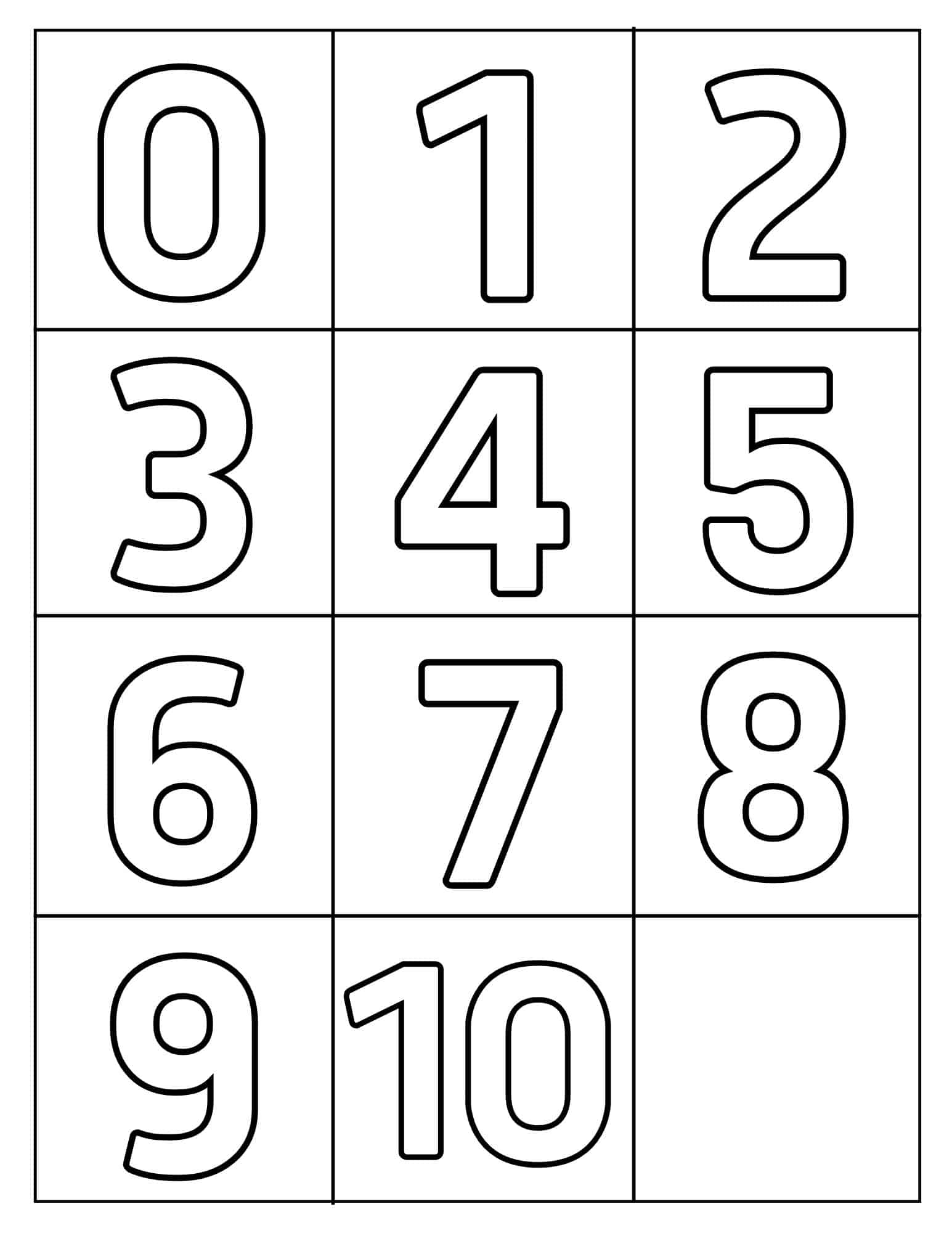 0-10 Printable Numbers (Free Templates In All Sizes) regarding 6 Inch Number Stencils Printable