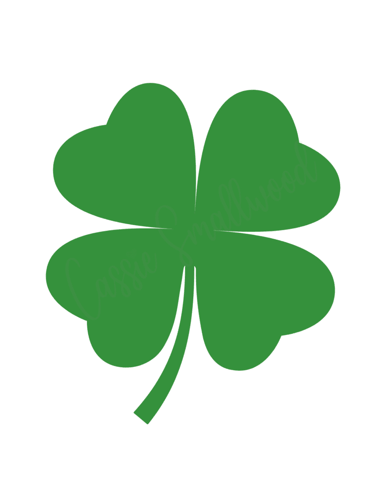 12 Cute Four Leaf Clover Printable Templates (Free!) - Cassie in Free Printable 4 Leaf Clover
