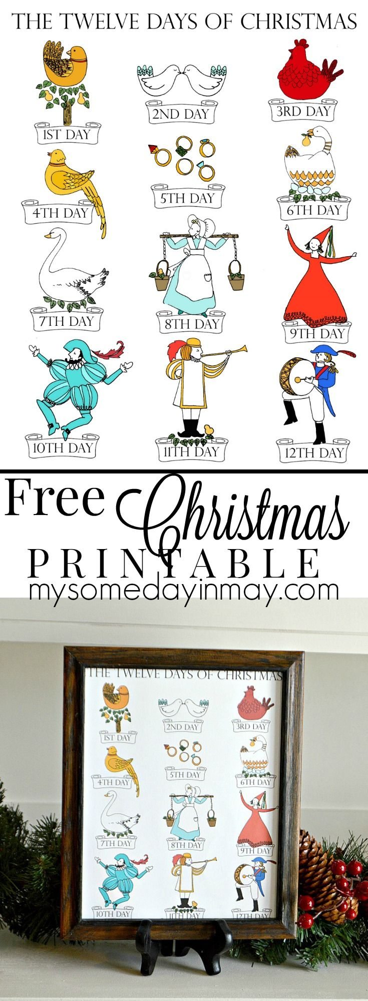 12 Days Of Christmas Printable intended for Twelve Days Of Christmas Pictures Printable