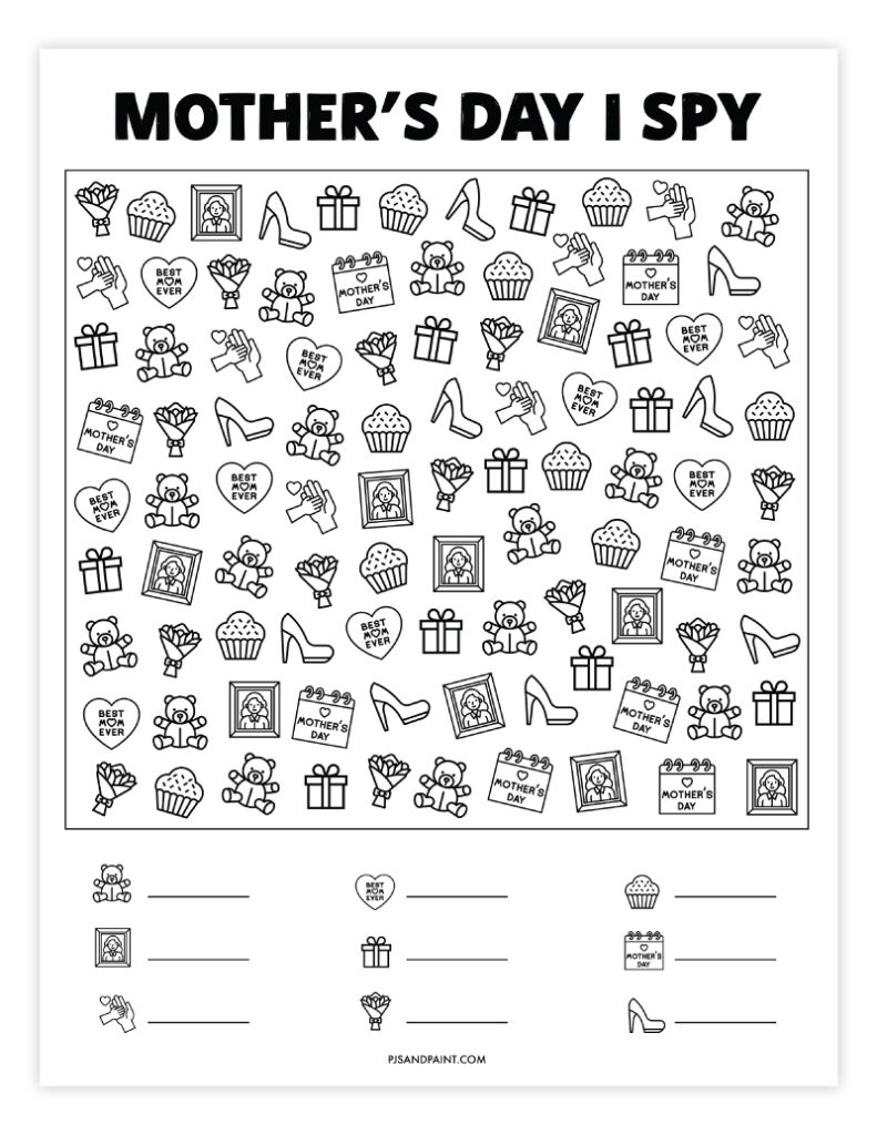 12 Free Printable Mothers Day Games And Activities - Pjs And Paint with Free Printable Mother&#039;S Day Games For Adults