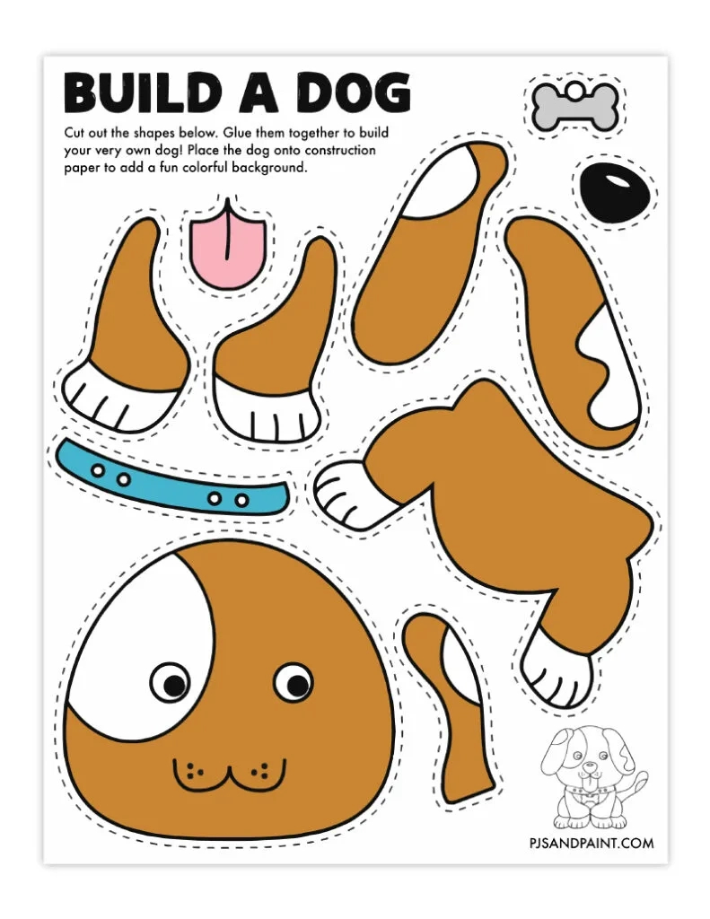 120 Free Printable "Build Your Own" Crafts - Pjs And Paint intended for Build Cut Out Printable Craft Templates