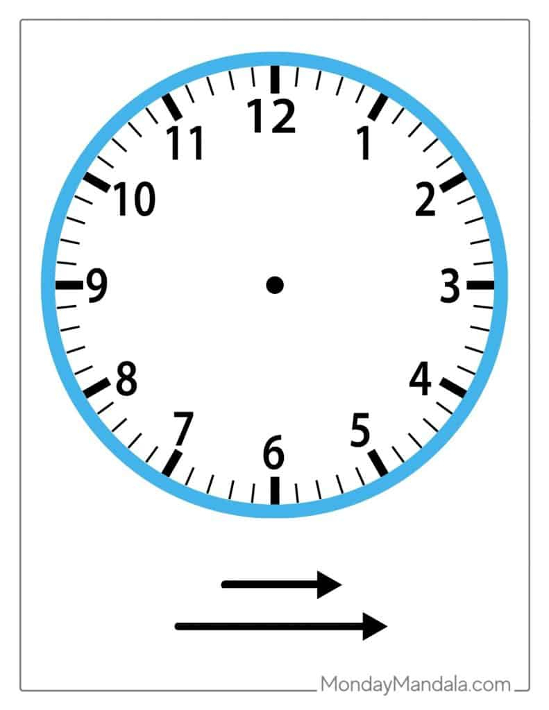 14 Printable Clock Faces (Free Pdfs To Download & Print) with regard to Printable Clock Face with Hands