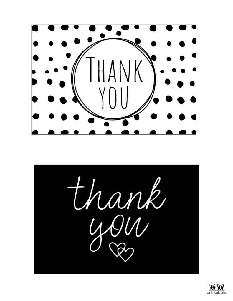 150+ Printable Thank You Cards - Free | Printabulls intended for Thank You Notes Printable Free