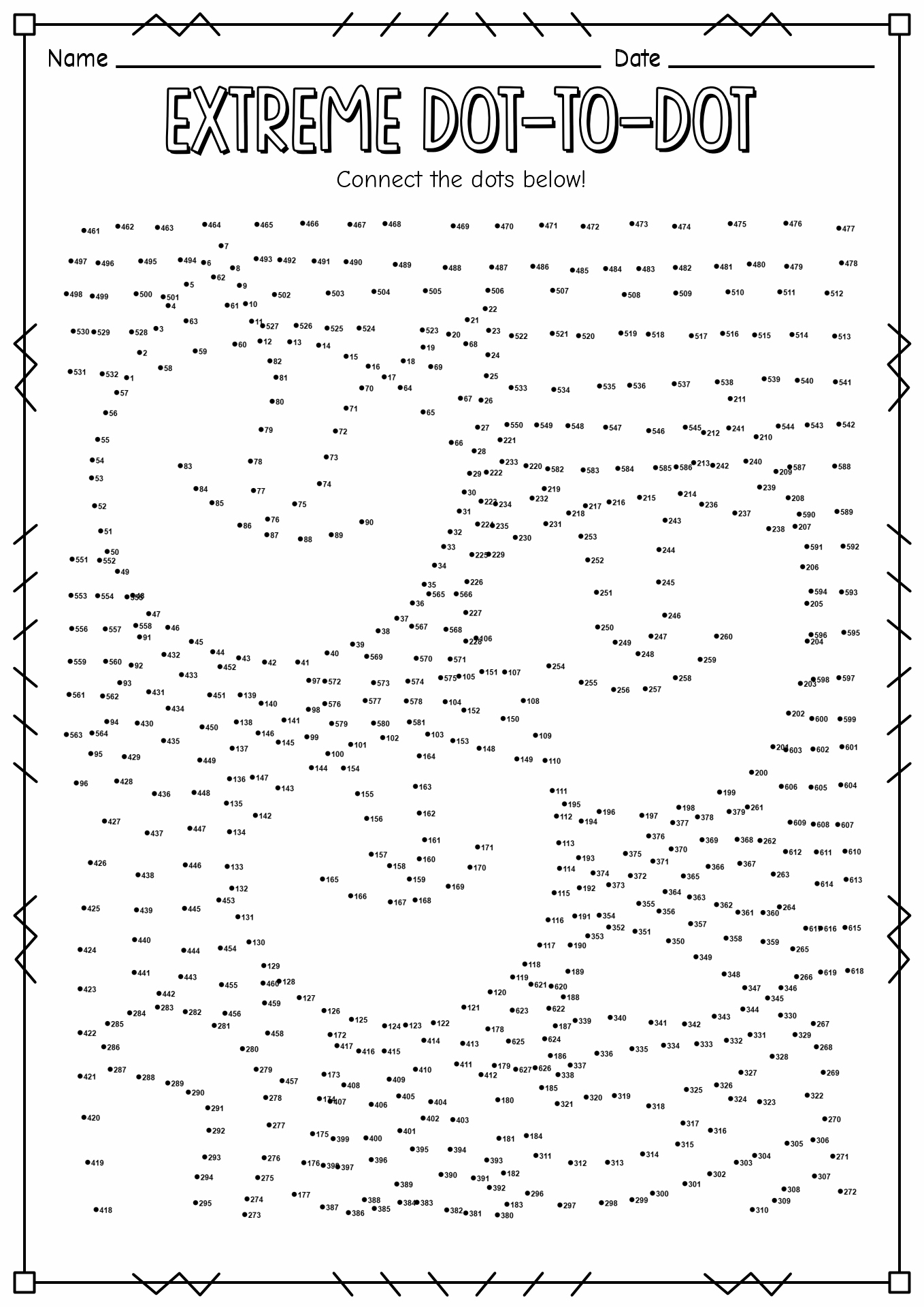 16 Hard Dot To Dot Worksheets - Free Pdf At Worksheeto pertaining to Extreme Dot To Dot Printables Free
