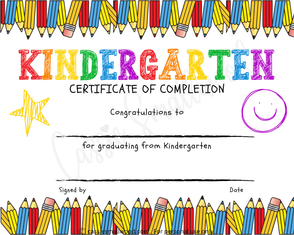 20 Preschool And Kindergarten Graduation Certificates (Free in Free Printable Diplomas For Kindergarten