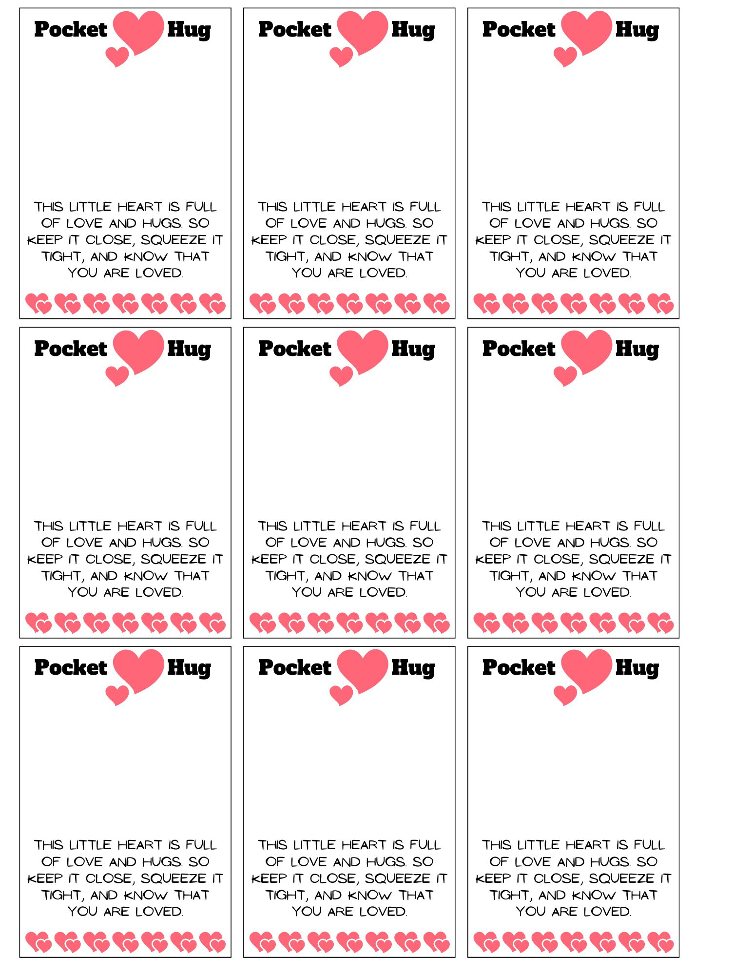 3 Pocket Hug Poems Printable Pdf File Instant Download within Pocket Hug Poem Printable Free