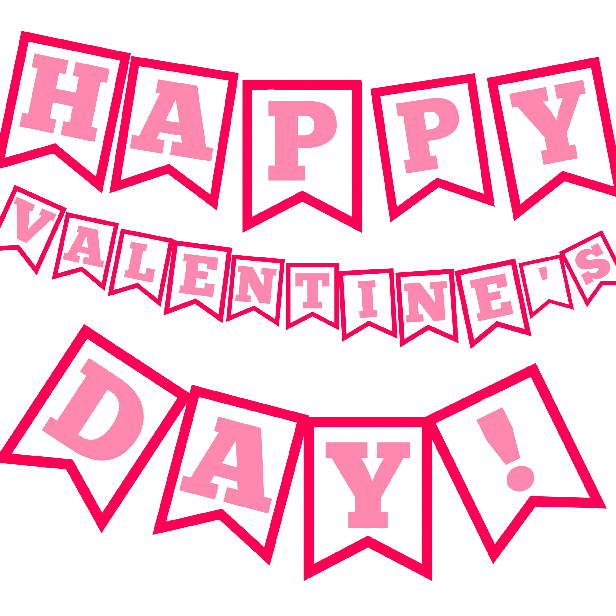 4 Easy Diy Valentine'S Day Printable Banners (Free!) - The intended for Free Printable Happy Valentines Day Banner Printable