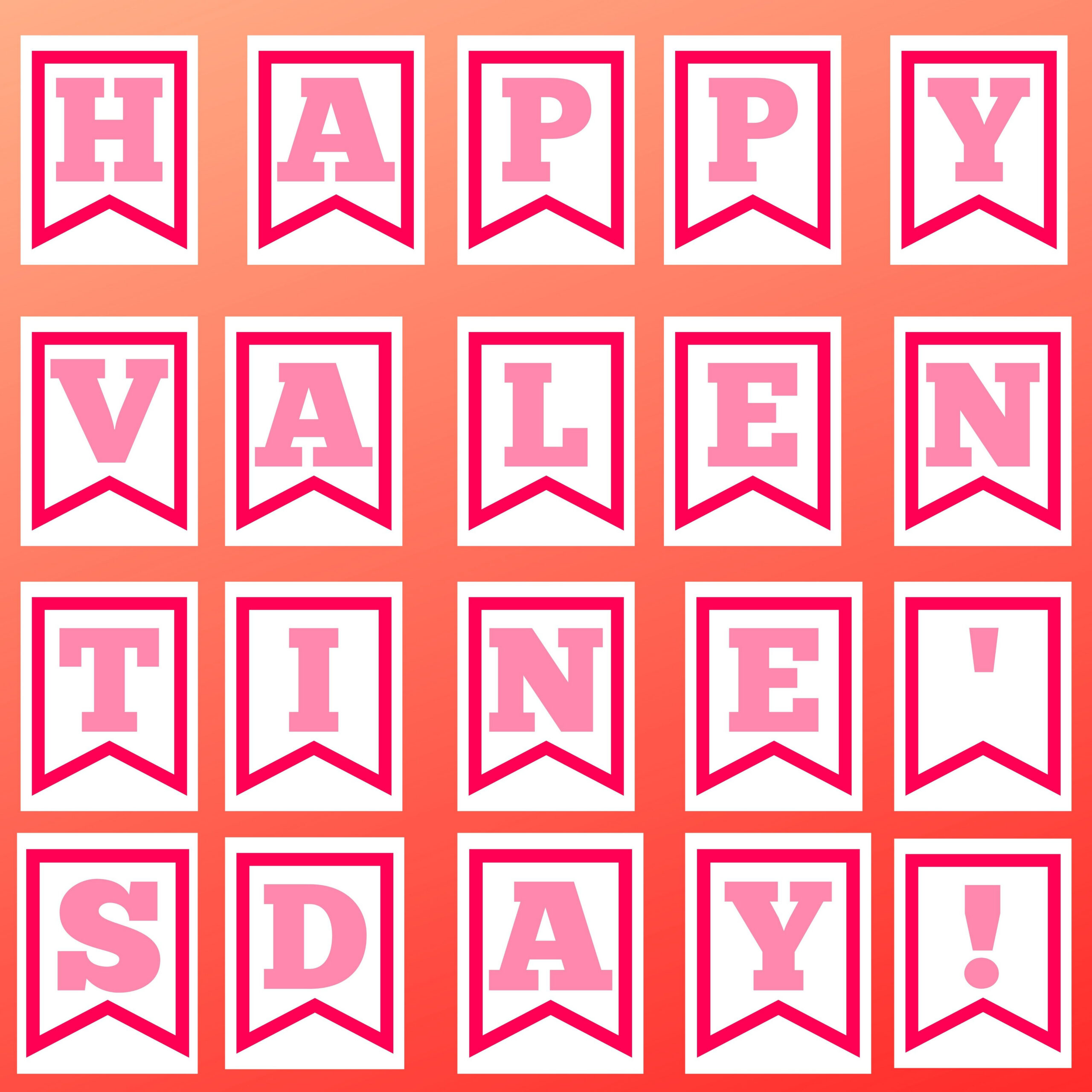 4 Easy Diy Valentine'S Day Printable Banners (Free!) - The with regard to Free Printable Happy Valentines Day Banner Printable