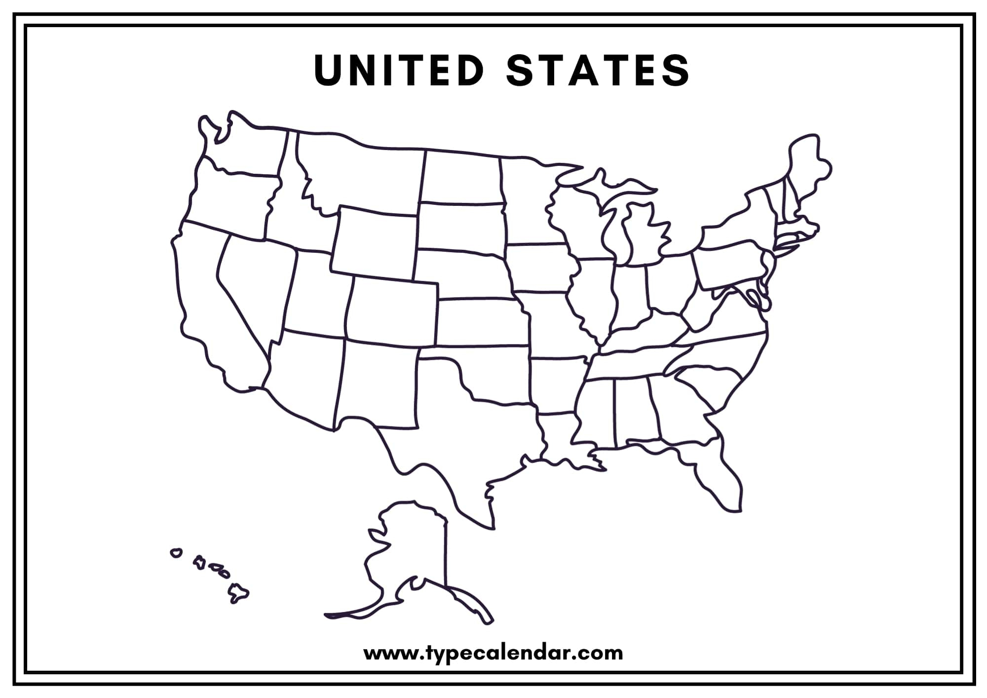 40+ Free Printable Blank Us Map Templates [Editable Pdf] throughout Us Map States Blank Printable