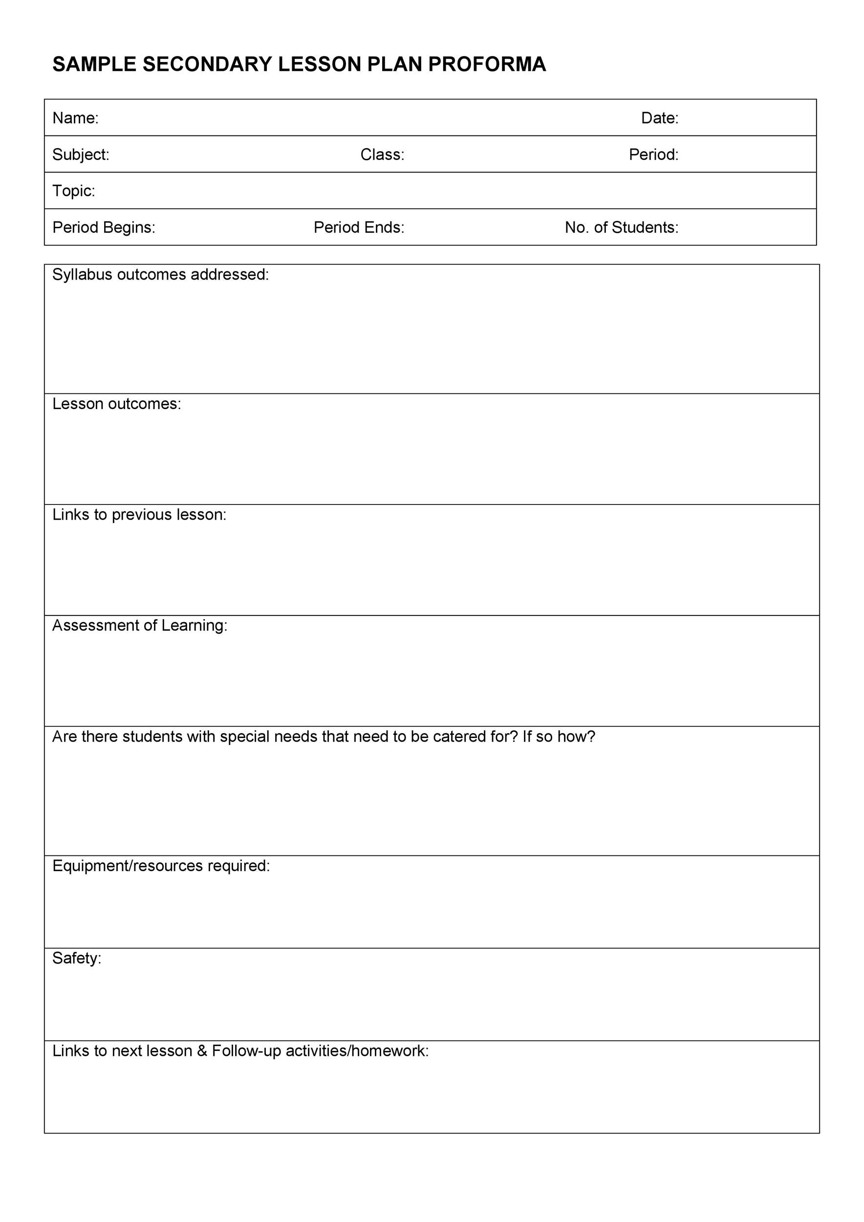 44 Free Lesson Plan Templates [Common Core, Preschool, Weekly] throughout Lesson Plan Template Free Printable
