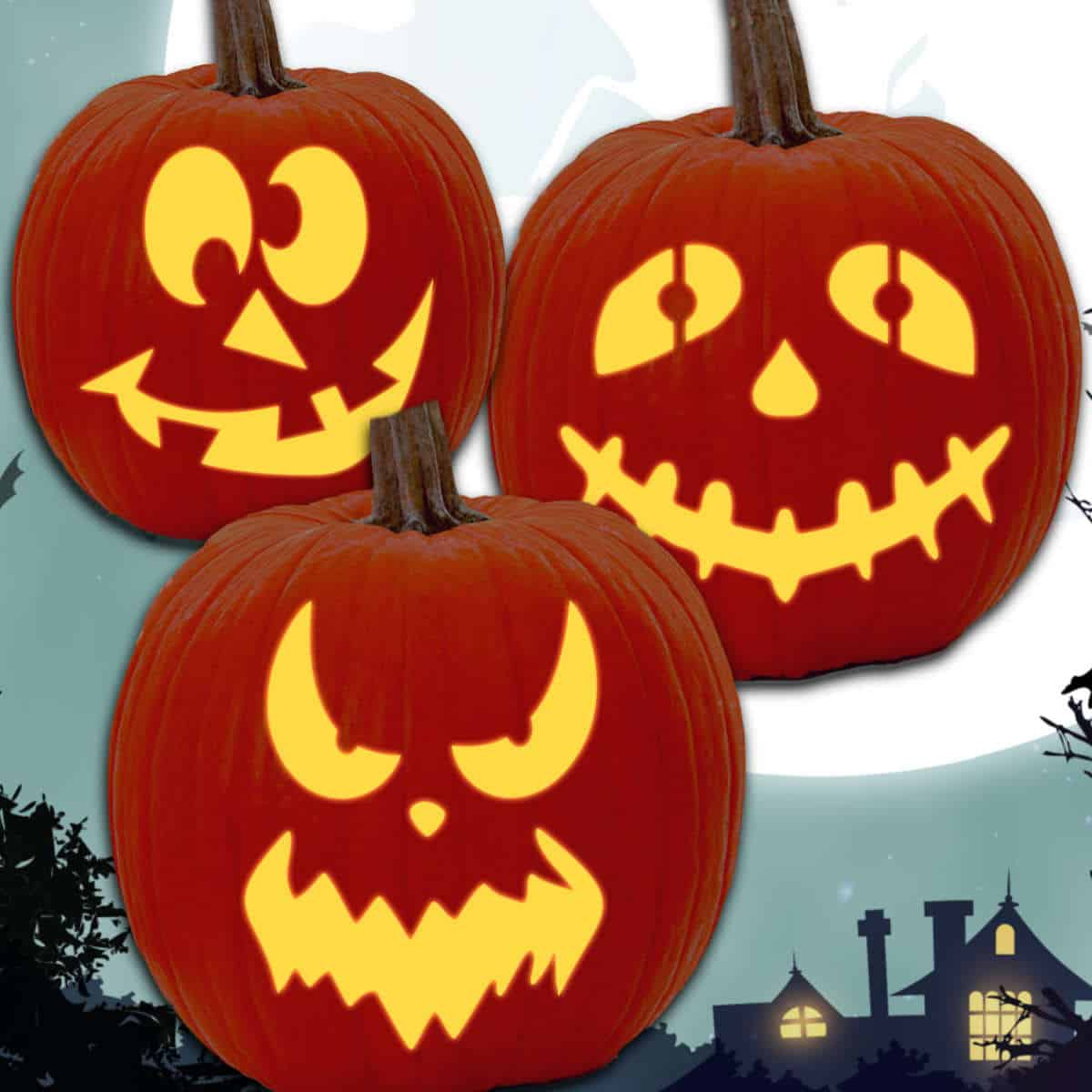 50 Printable Pumpkin Face Stencils –For Free - Artsy Pretty Colors for Free Printable Pumpkin Face Templates