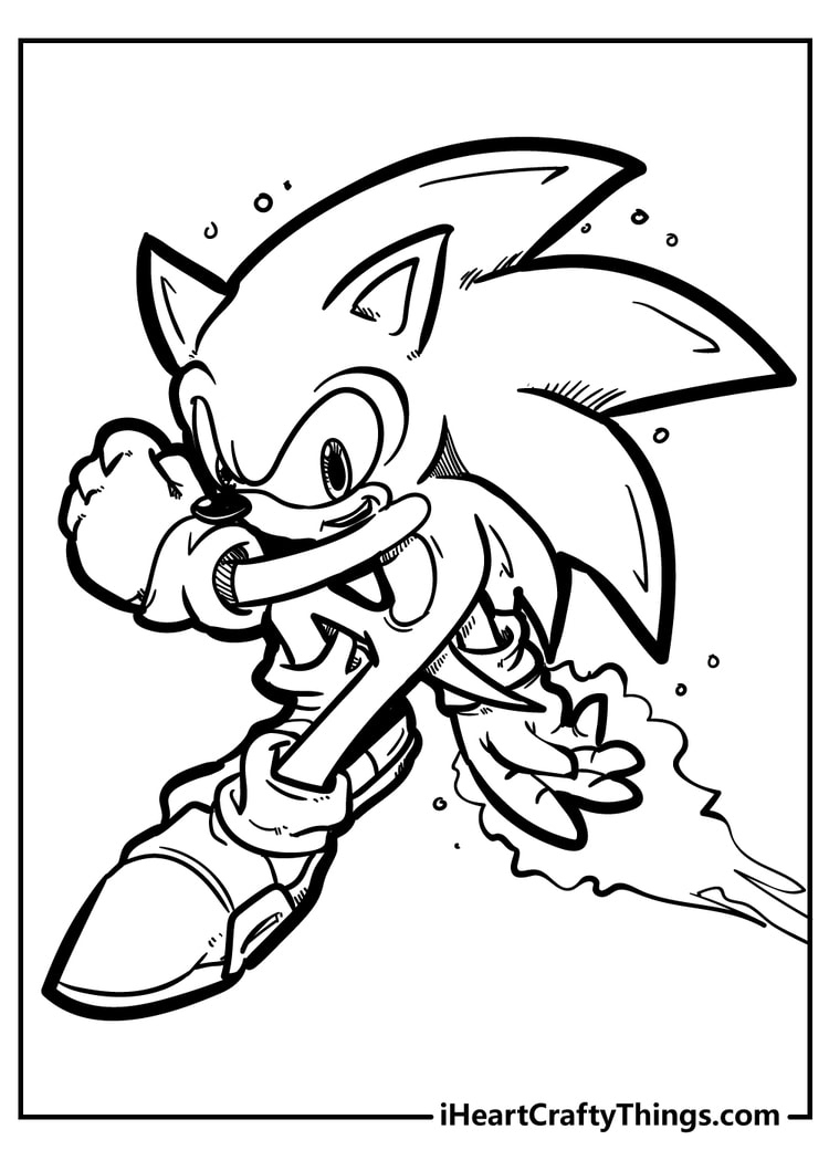 50+ Sonic The Hedgehog Coloring Pages (Free Pdf Printables) intended for Sonic the Hedgehog Printable Images