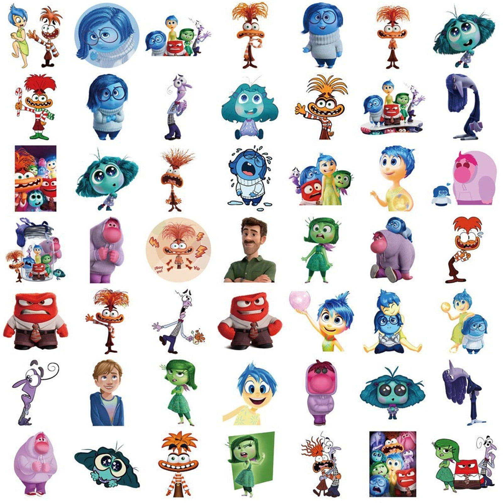 50Pcs Inside Out 2 Stickers, Cute Funny Decals For Movie Fans with Inside Out 2 Stickers Printable