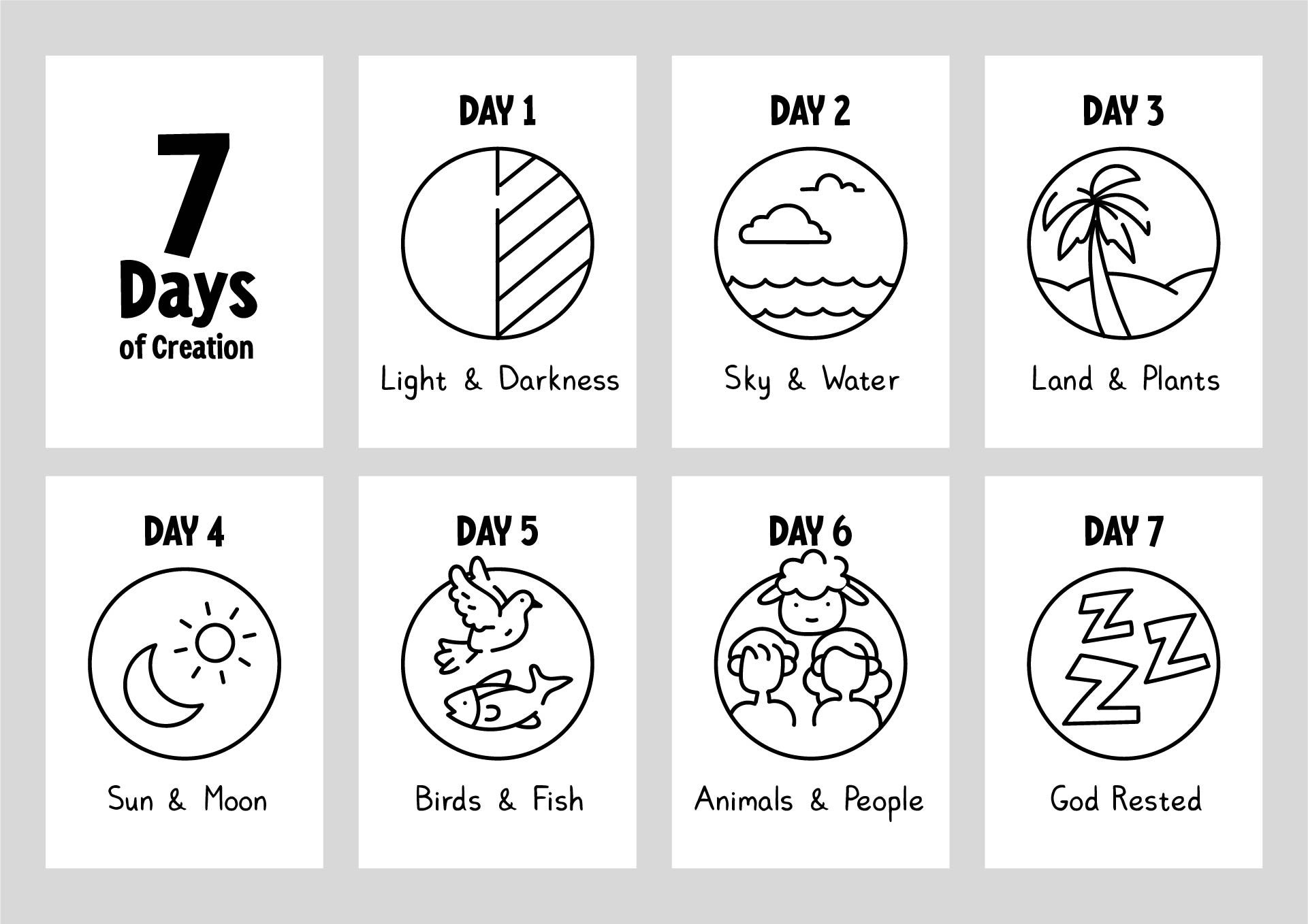 7 Days Of Creation - 10 Free Pdf Printables | Printablee regarding Printable 7 Days of Creation