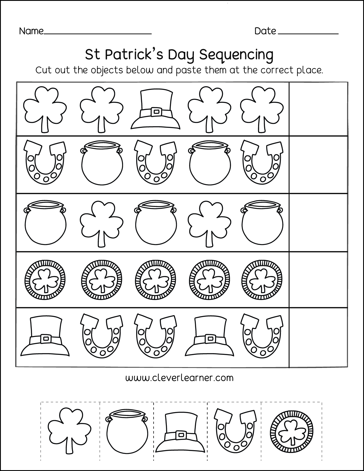 A Variety Of Activity Sheets On St Patricks Day For Preschools in Free Printable St Patrick's Day Activity Sheets