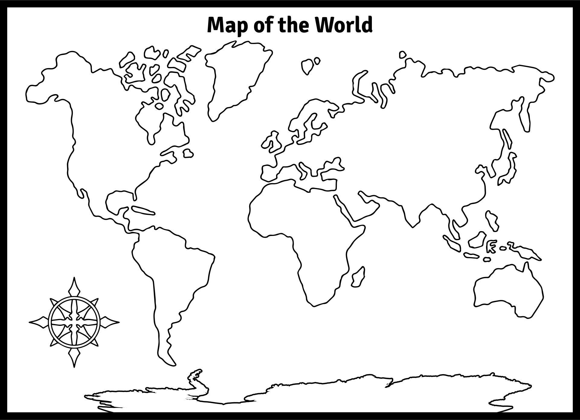 A-Z Of Raising Global Citizens: Map Printables in World Map Black White Printable