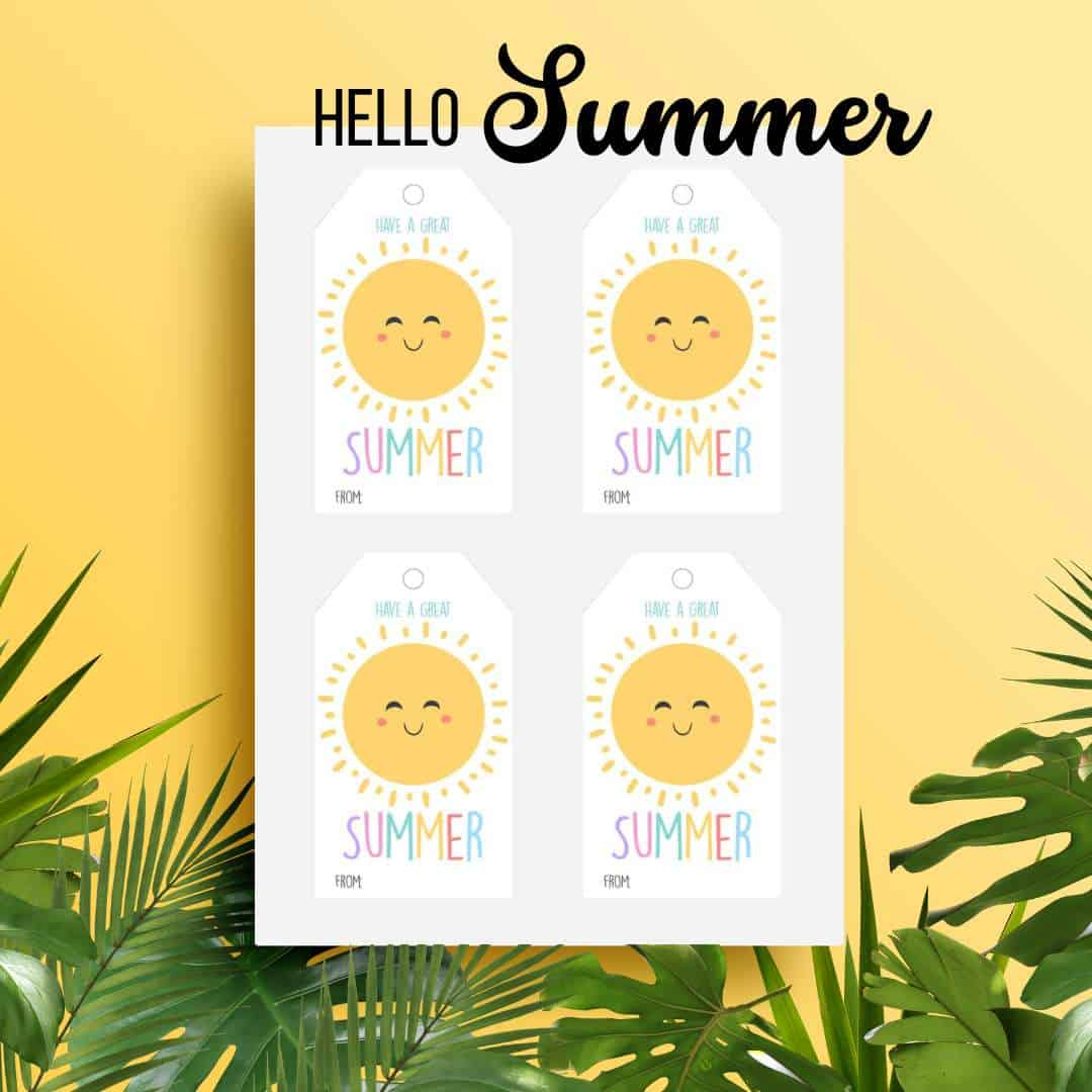 Adorable Have A Great Summer Free Printable Tags for Have a Great Summer Free Printable Tags