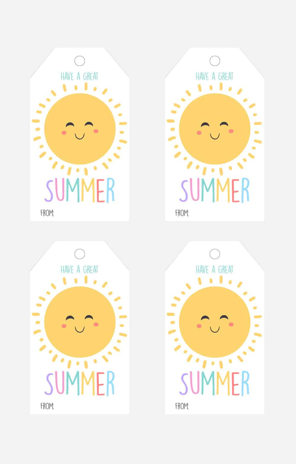 Adorable Have A Great Summer Free Printable Tags within Have A Great Summer Free Printable Tags