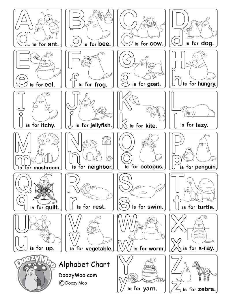 Alphabet Worksheets (Free Printables) - Doozy Moo regarding Free Alphabet Printables For Preschool