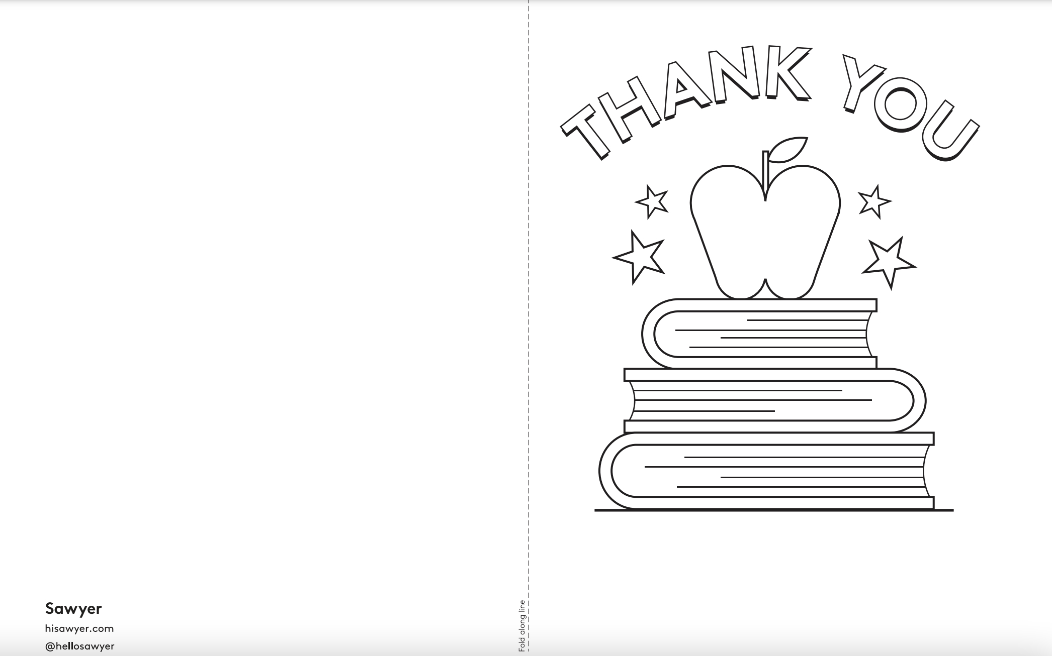 Appreciation Cards To Color Pdf Printable Thank You Card Teacher regarding Free Printable Cards For Teachers