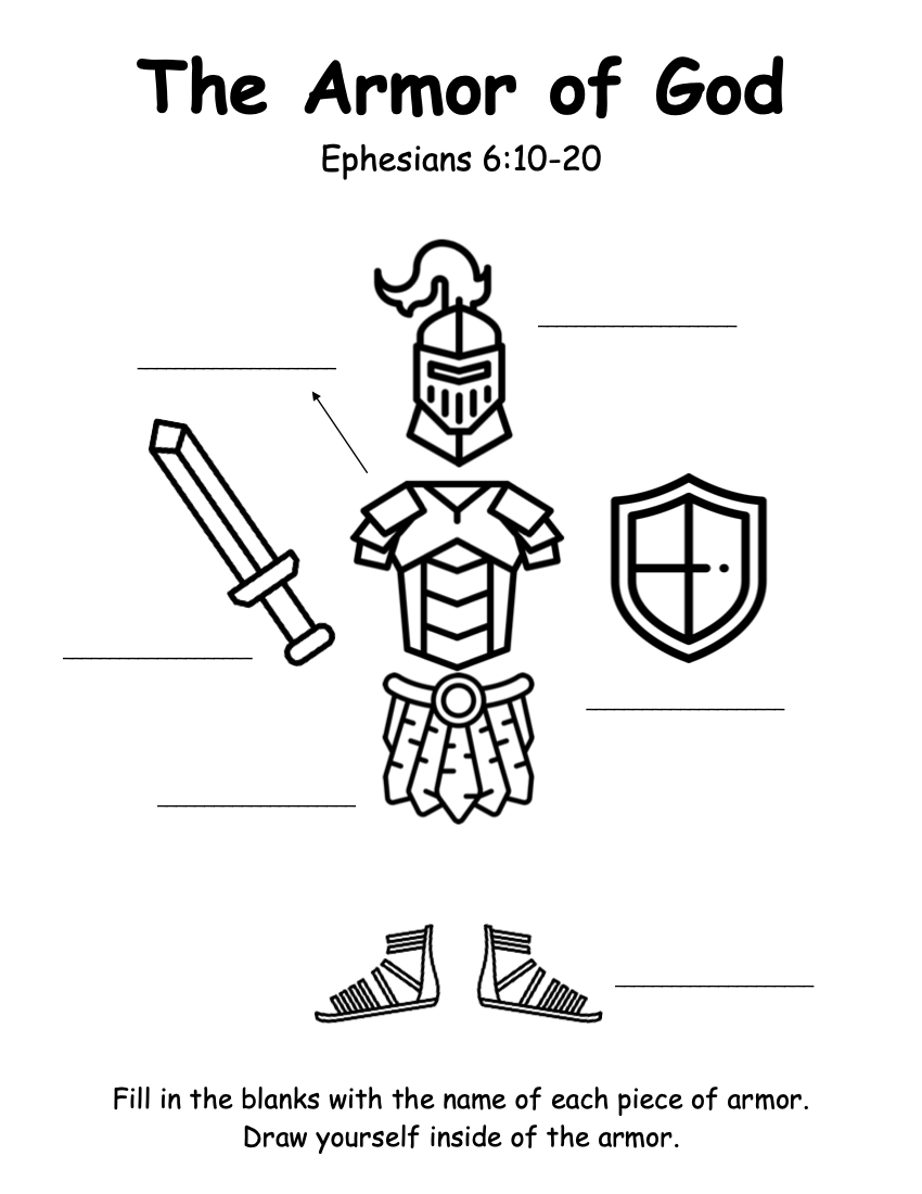 Armor Of God — Victory Kids pertaining to Free Printable Armor of God Worksheets