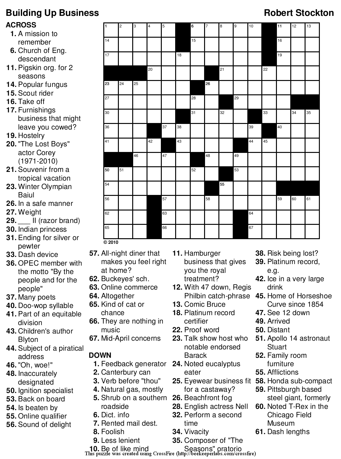 Beekeeper Crosswords -- New Puzzles Every Wednesday with Free Crossword Puzzles Online Printable