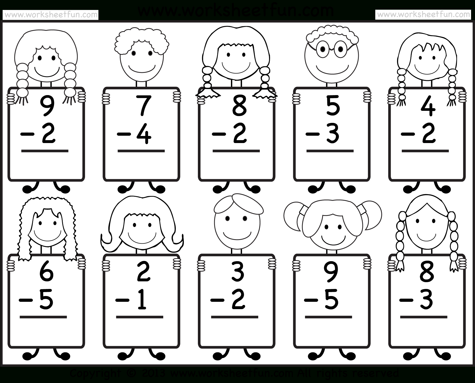 Beginner Subtraction – 10 Kindergarten Subtraction Worksheets pertaining to Subtraction Worksheets For Kindergarten Printable Free
