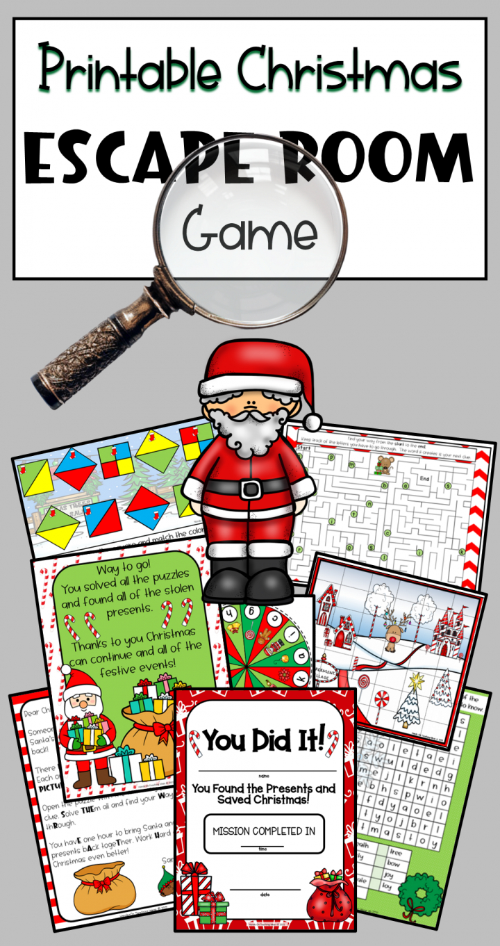 Best Christmas Escape Room Printable in Free Christmas Escape Room Printable