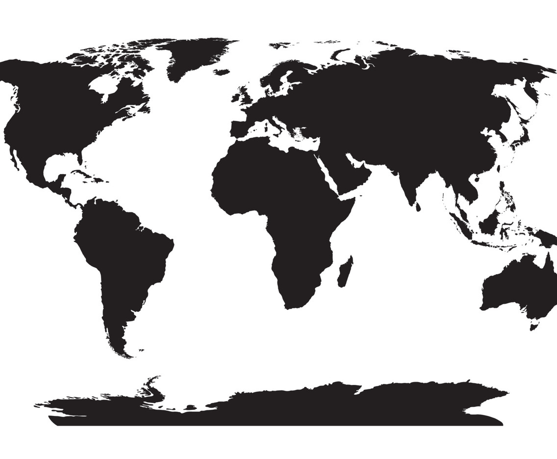 Black And White World Map throughout Black And White World Map Printable