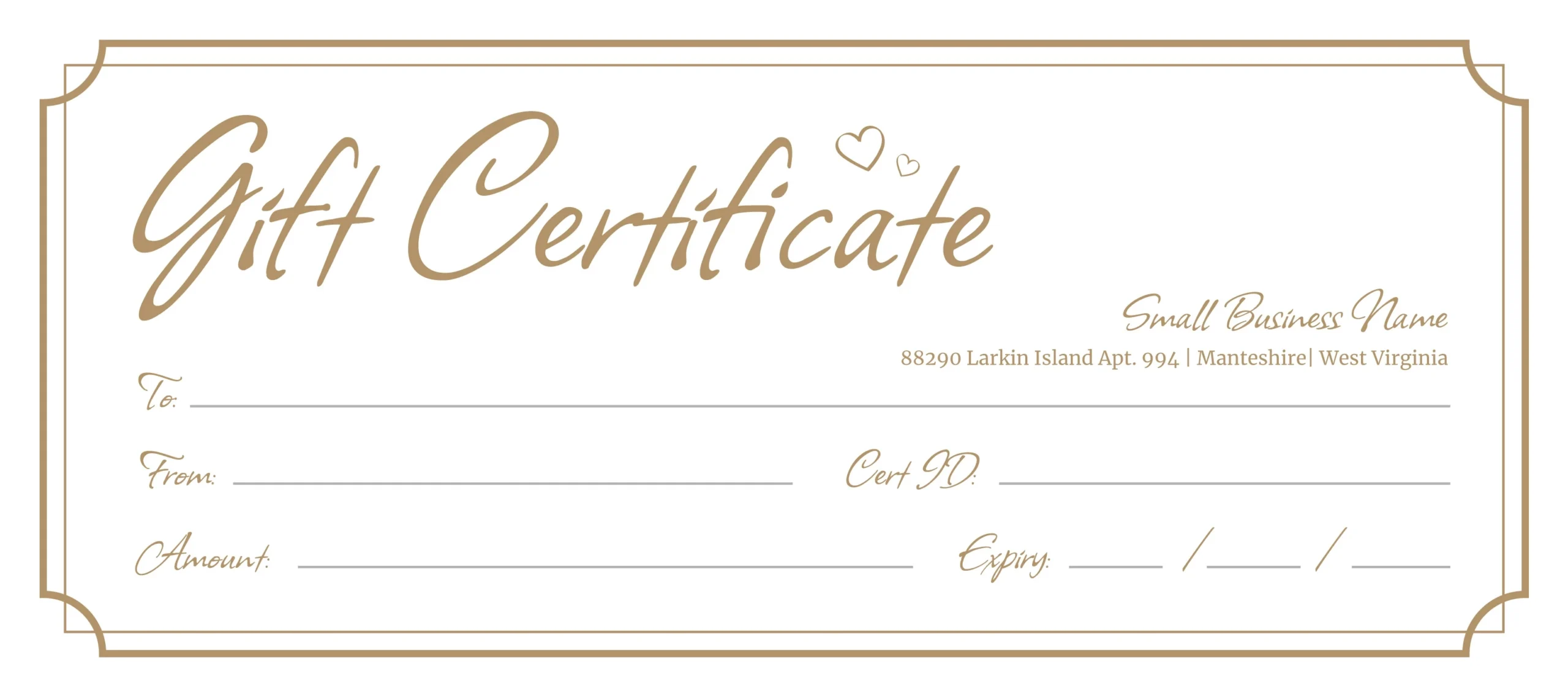 Blank Gift Certificate Free Google Docs Template - Gdoc.io with regard to Printable Gift Certificates Free Template