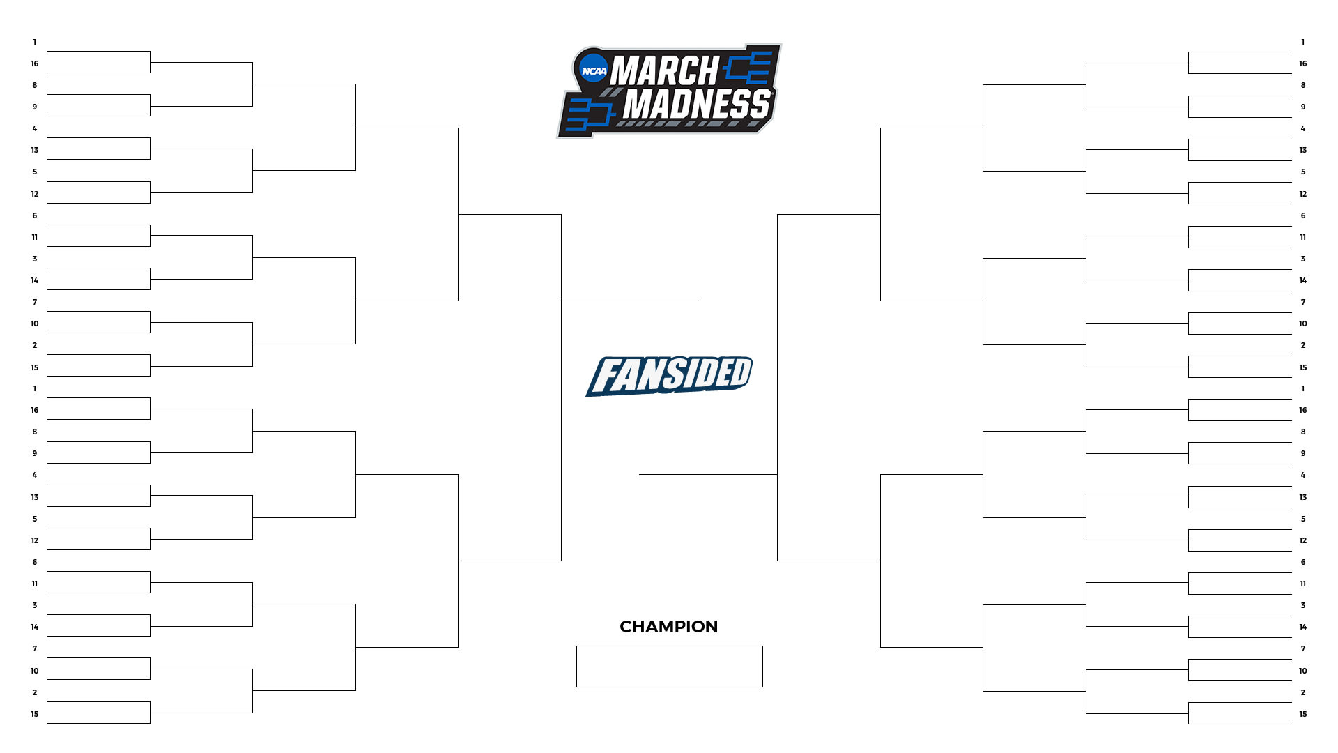 Blank March Madness Bracket: Printable 2023 Ncaa Tournament Bracket in Blank Printable Brackets March Madness