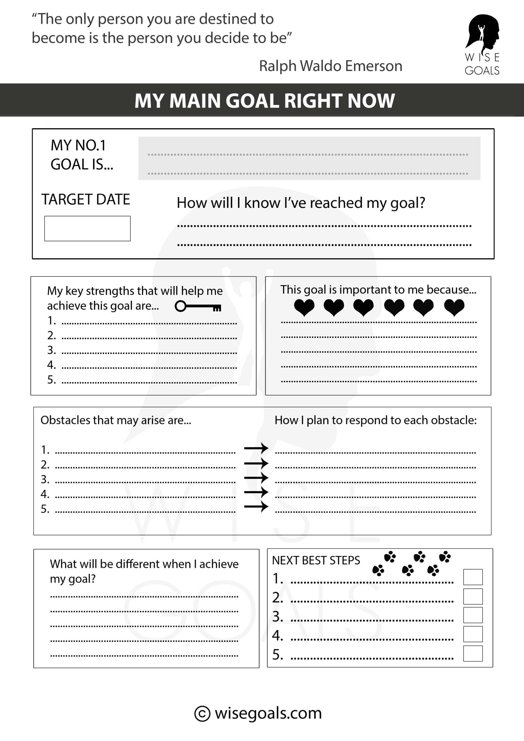 Break Through With 11 Stylish Goal Setting Worksheets (Pdf, Free) inside Free Printable Goal Setting Worksheets For Students