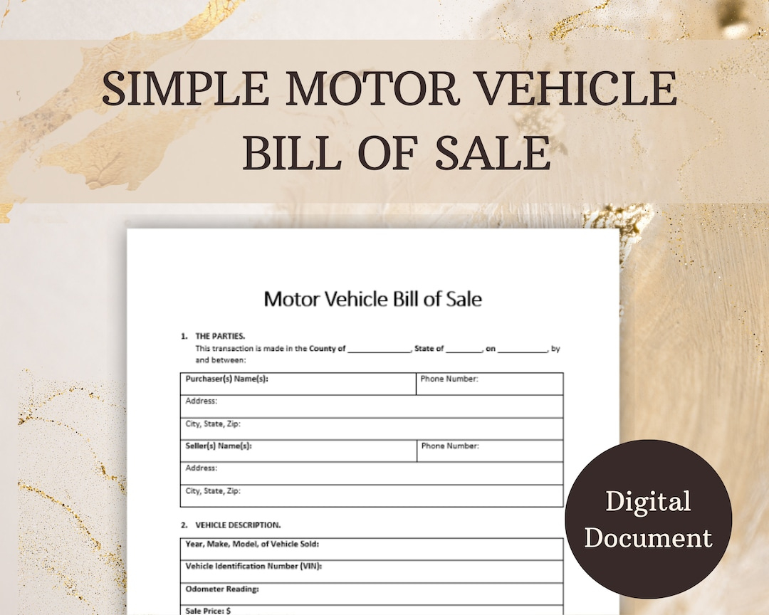 Car Bill Of Sale As-Is Template | Sofortiger Digitaler Download regarding Printable Car Bill of Sale