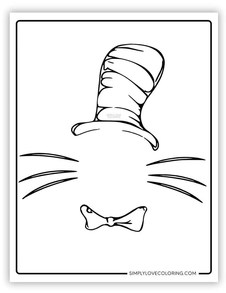 Cat In The Hat Coloring Pages (Free Pdf Printables) - Simply Love in Cat In The Hat Template Printable