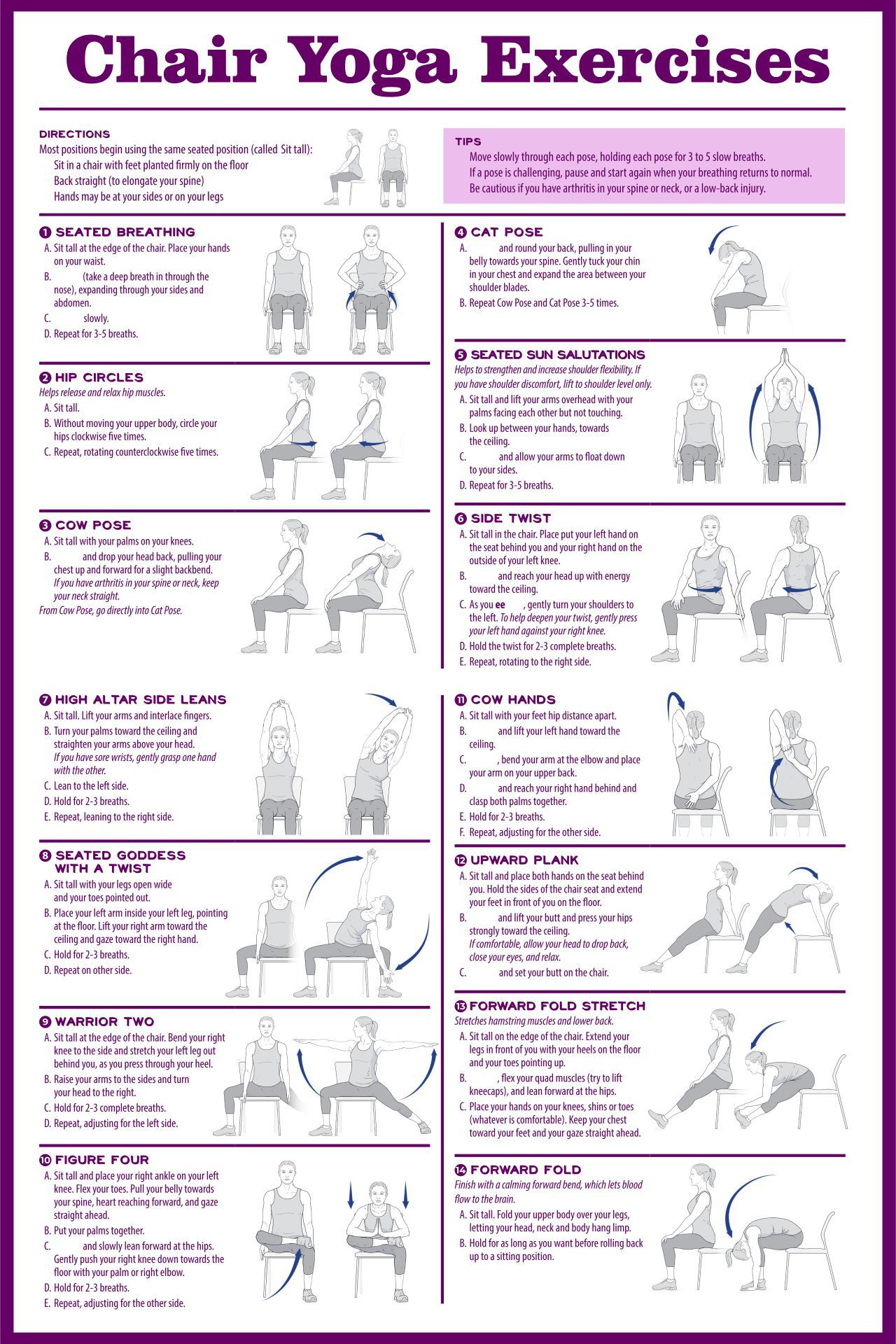 Chair Exercises For Seniors - 20 Free Pdf Printables | Printablee inside Free Printable Chair Yoga Chart For Seniors