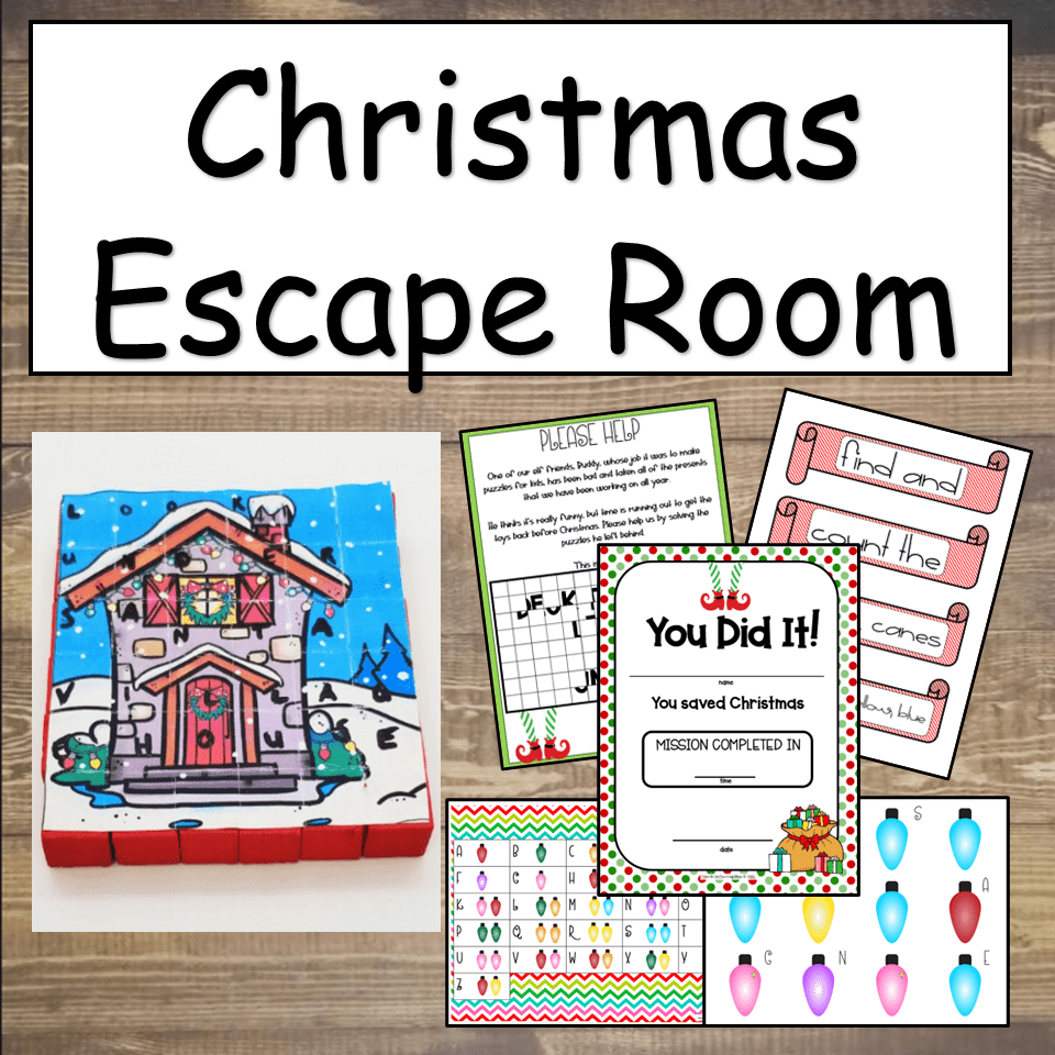 Christmas Escape Room Printables (Hands On Game) throughout Free Christmas Escape Room Printable
