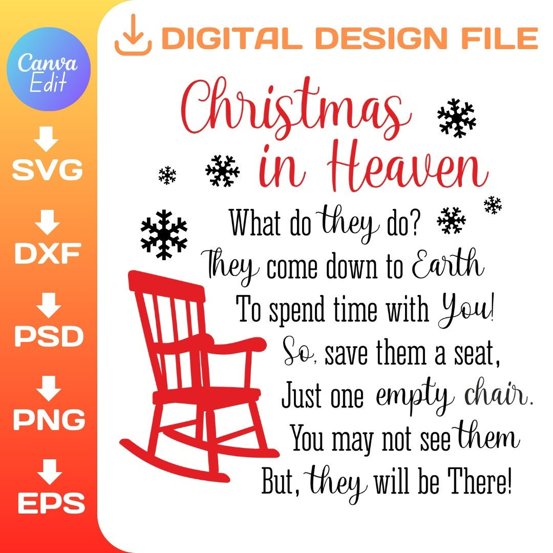 Christmas In Heaven Poem Printable - Etsy with regard to Christmas in Heaven Poem Printable