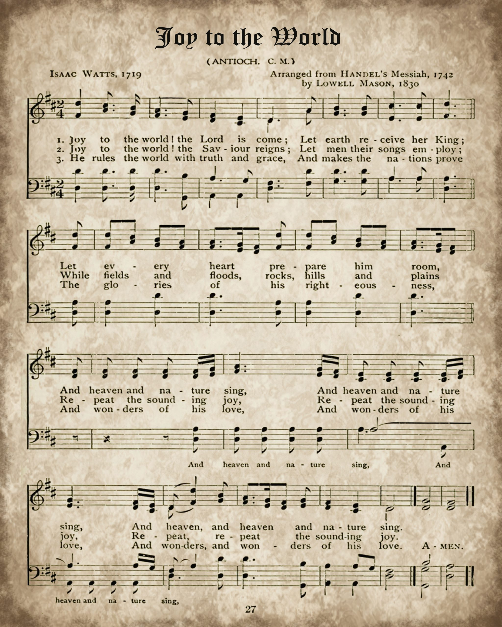 Christmas Music Printables: Joy To The World + More - Knick Of Time with Printable Christmas Songs Sheet Music