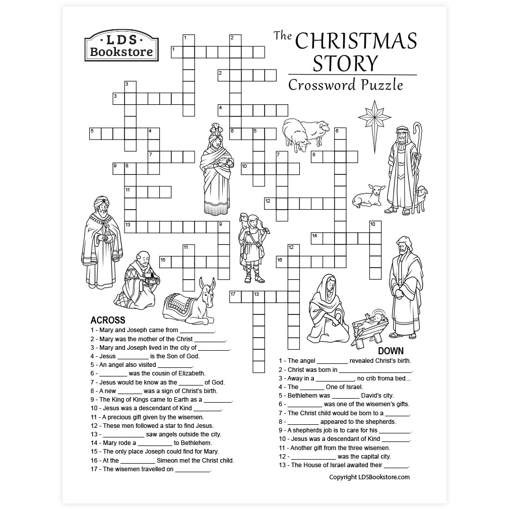 Christmas Story Crossword Puzzle - Printable throughout Free Printable Christmas Crossword Puzzles For Adults