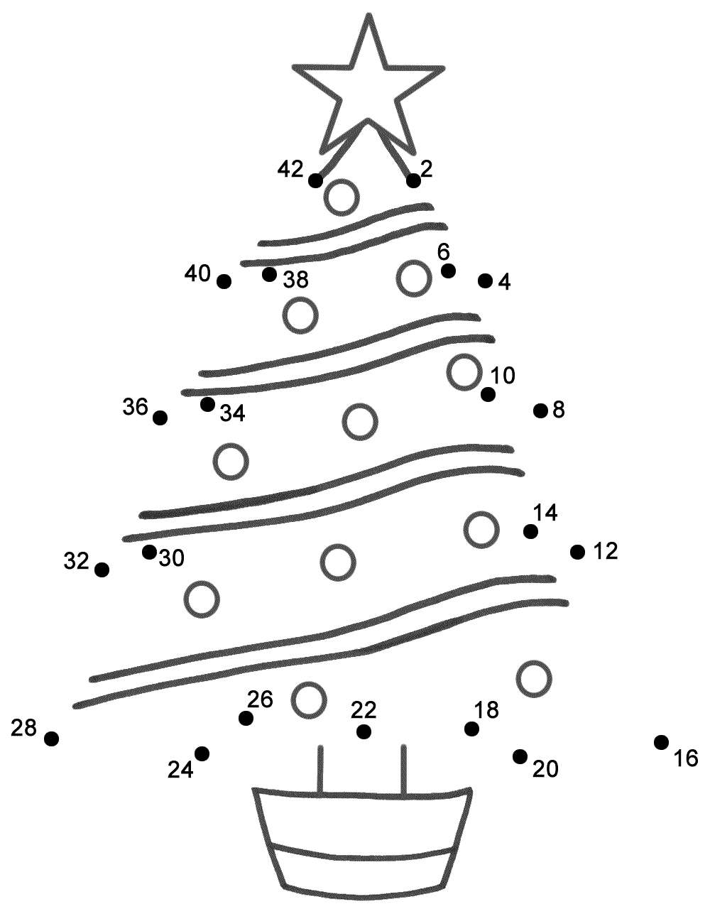 Christmas Tree - Connect The Dots, Count2'S (Christmas) with Dot To Dot Christmas Printables