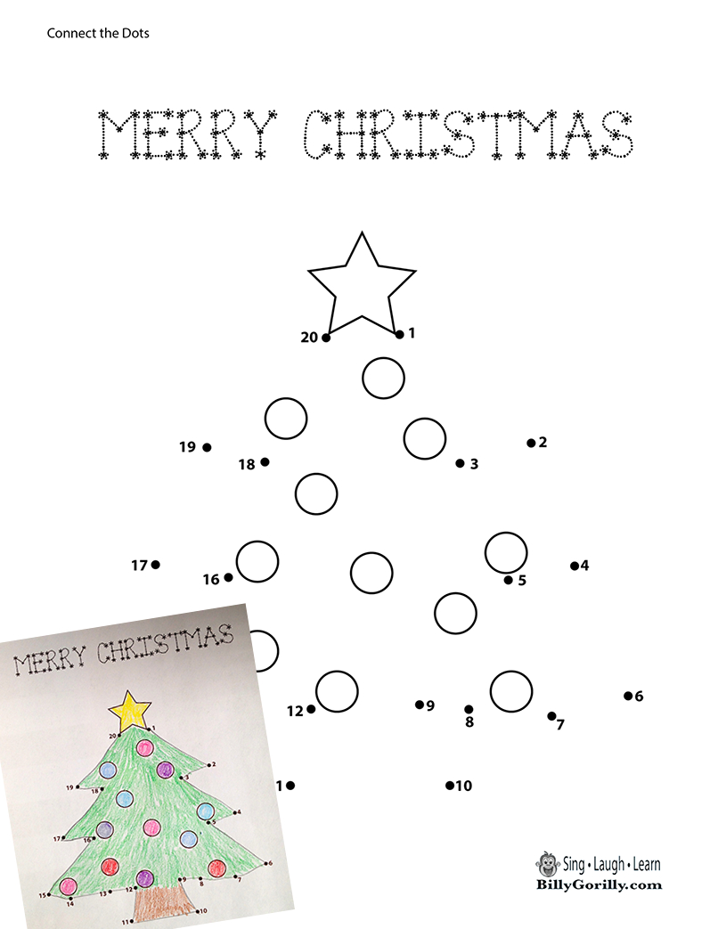 Christmas Tree Dot-To-Dot | Sing Laugh Learn for Dot to Dot Christmas Printables
