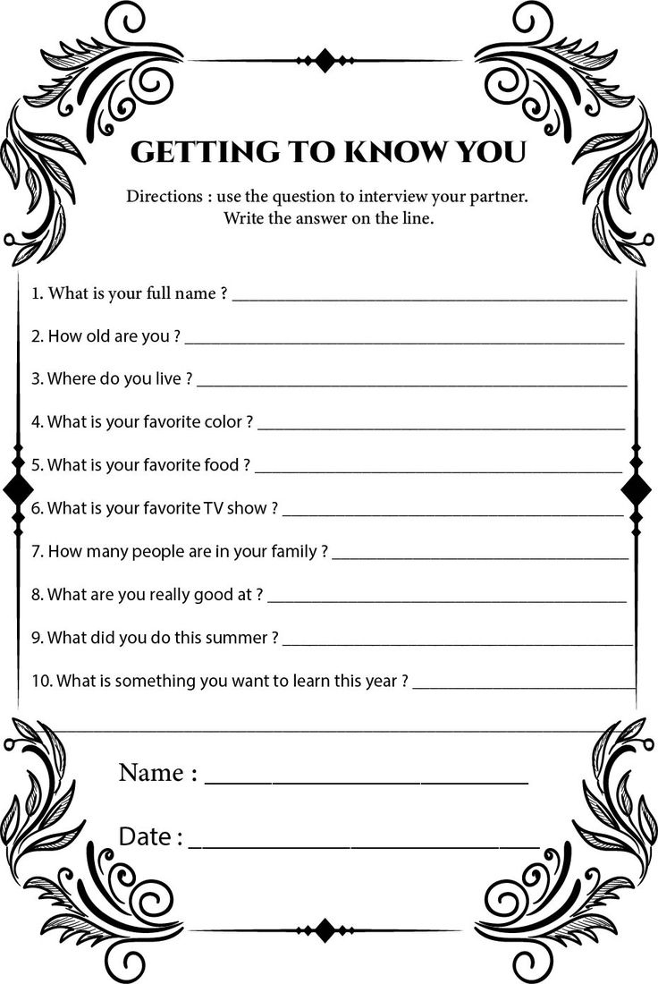 Classroom Getting To Know You - 15 Free Pdf Printables | Printablee with Getting To Know You Printables