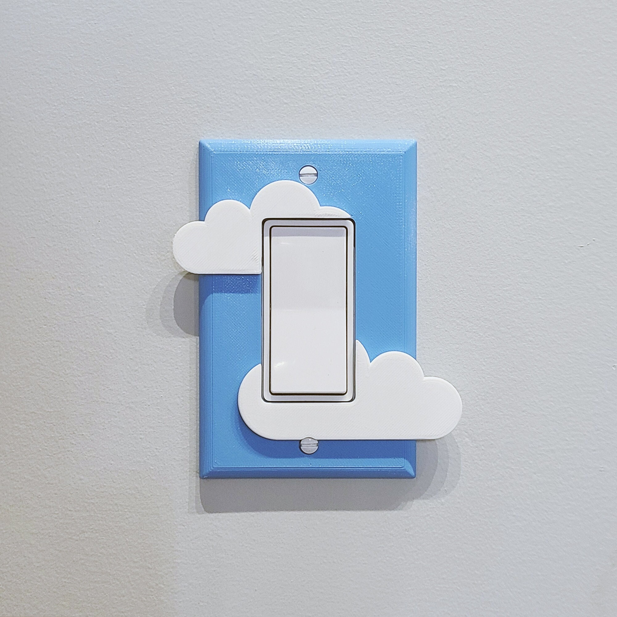 Clouds In The Sky Switch Plate Cover 3D Printed Plastic (1-Gang pertaining to 3d Printable Light Switch Cover