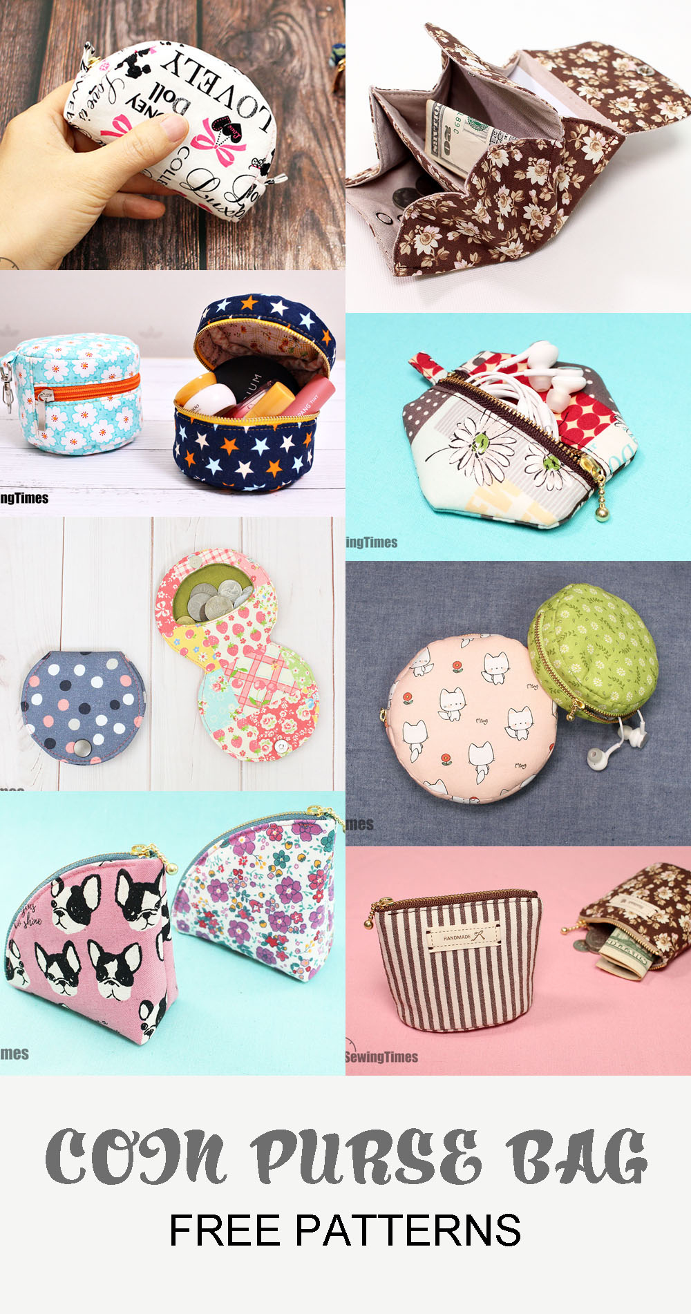 Coin Purse Bag Free Patterns - Diy Pouch And Bag With Sewingtimes intended for Free Printable Coin Purse Pattern