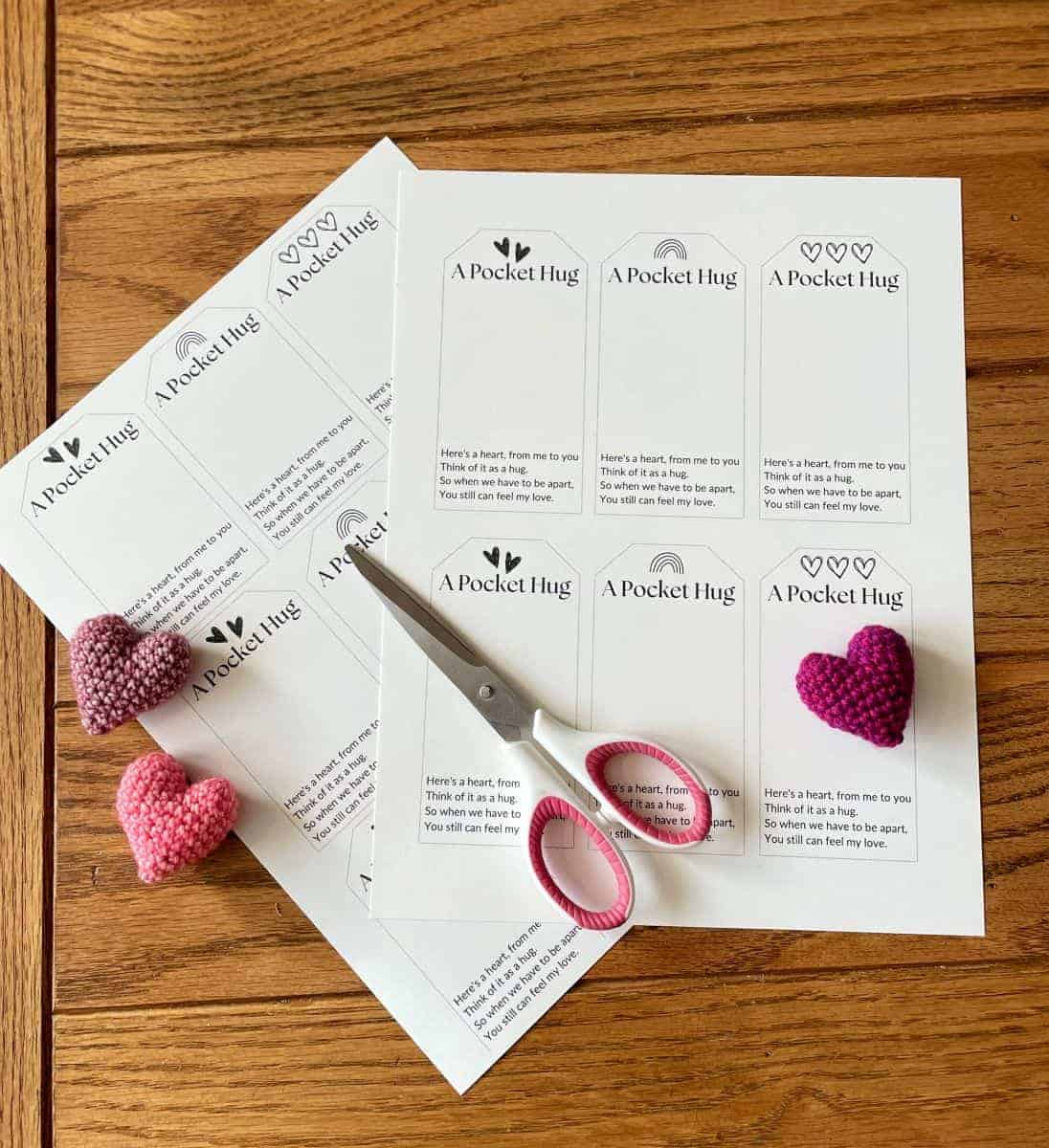 Crochet Pocket Hug Printable - Crochet To Play with Pocket Hug Poem Printable Free