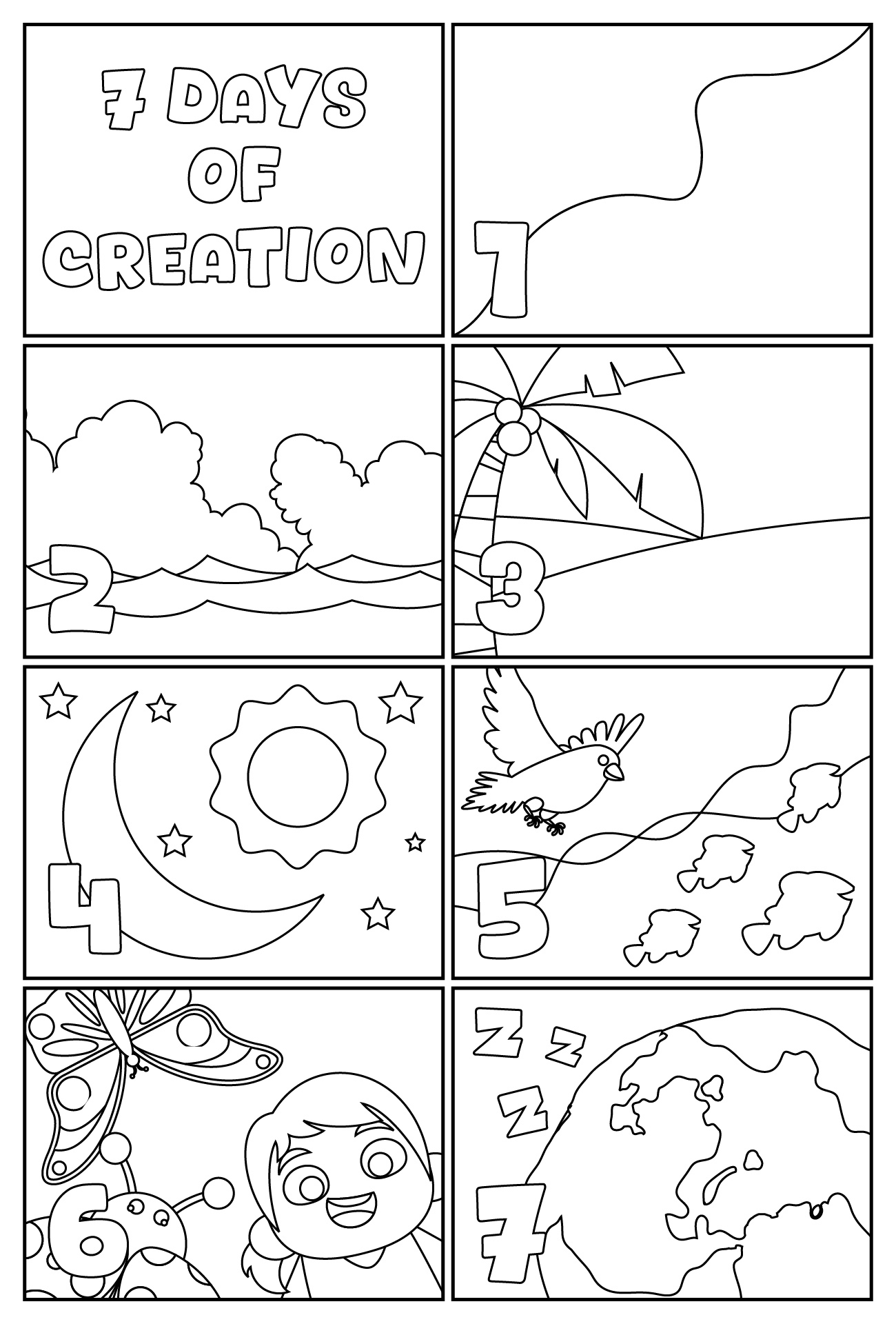 Days Of Creation | Mini Manna For Little Lambs throughout Printable 7 Days Of Creation