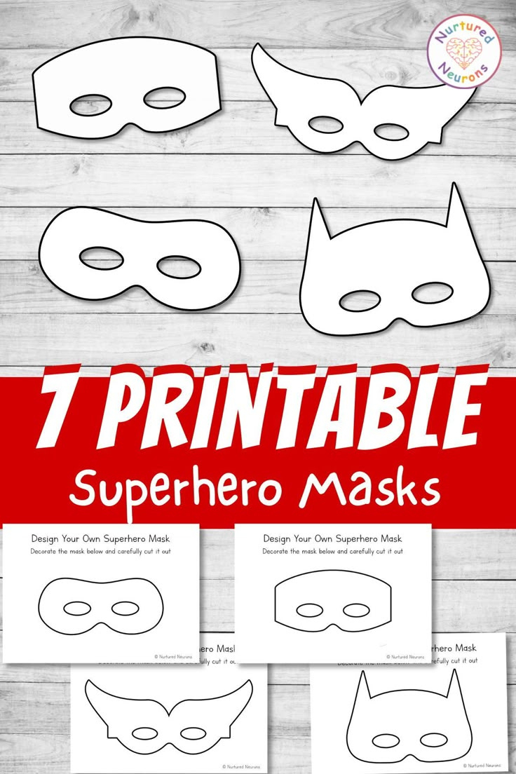 Design Your Own Superhero Masks - Printable Template For Kids intended for Super Hero Mask Template Printable