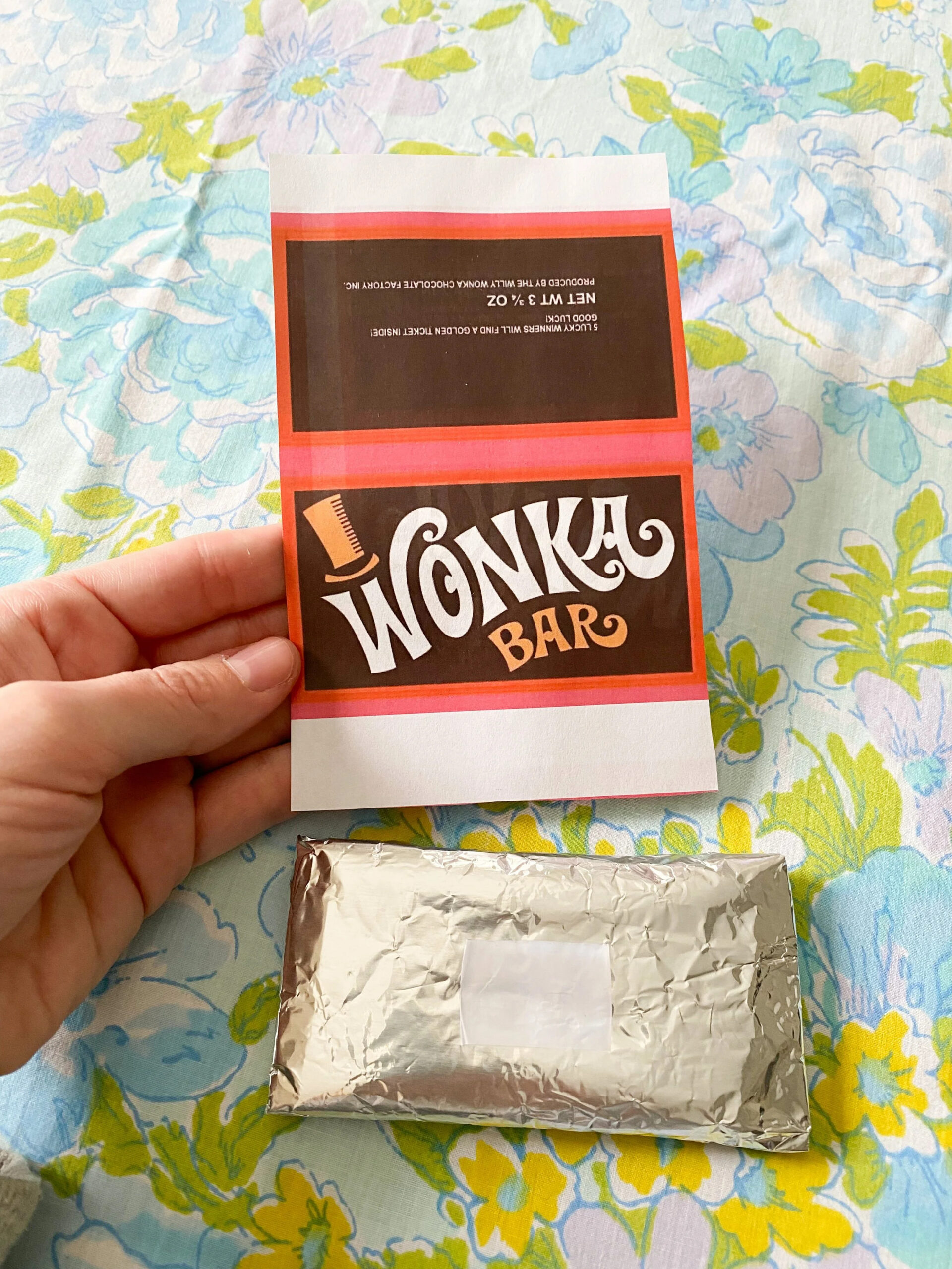 Diy Wonka Bar Craft + Free Printable — Emily Retro - Vintage And for Wonka Chocolate Bar Wrapper Printable