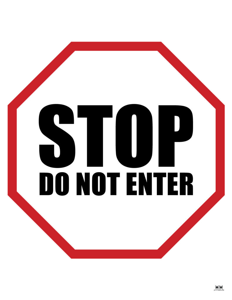 Do Not Enter Signs - 15 Free Printable Signs | Printabulls within Free Printable Do Not Enter Signs