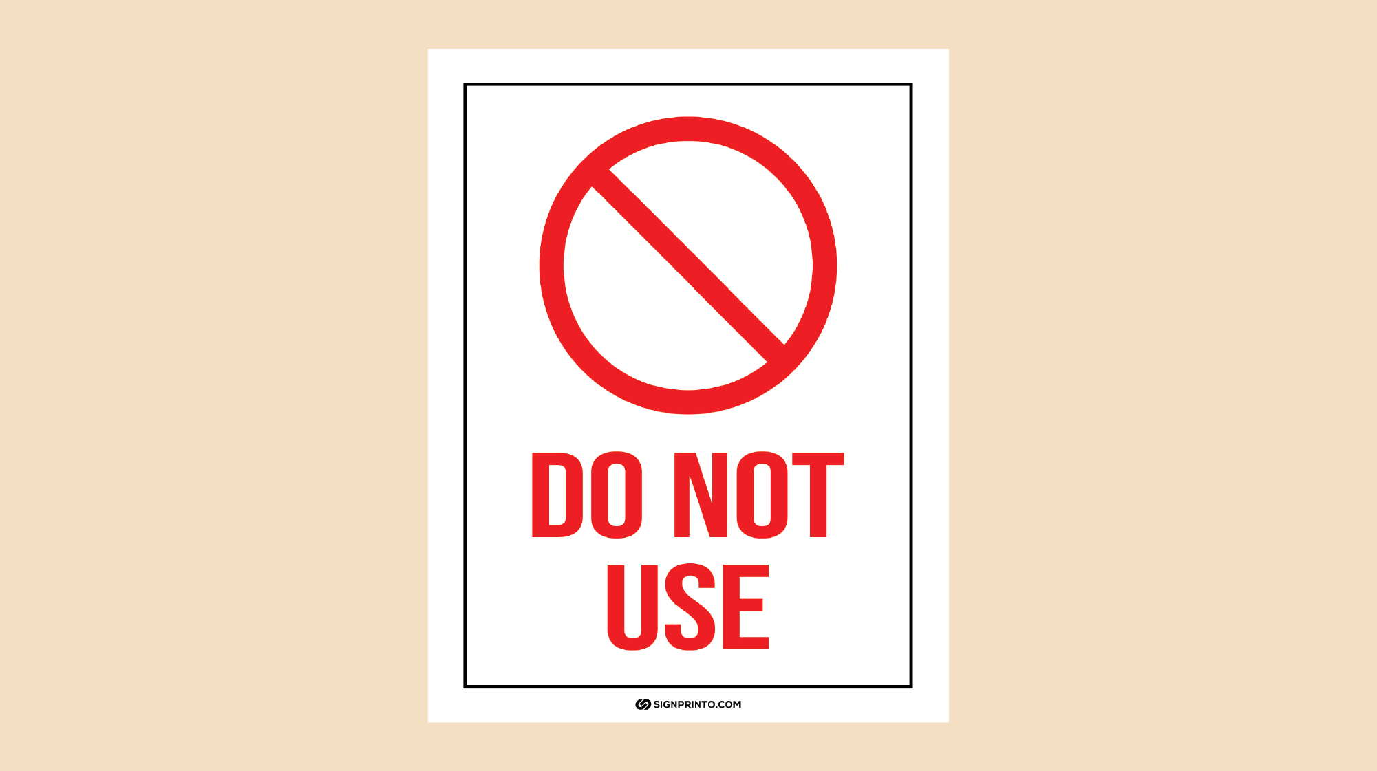 Do Not Use Sign ( Printable Free Pdf) in Do Not Use Sign Printable